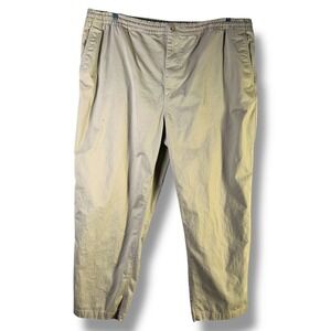 Polo Ralph Lauren Mens Sz 2XB Stretch Classic Fit Khaki Pants Elastic Waist Work